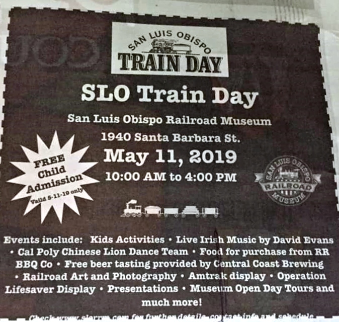 photo of SLO Train Day ticket
