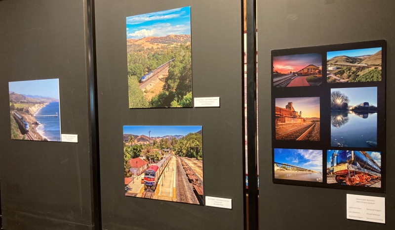 photo of contest winners hanging in museum