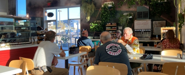 Visitors sitting at HOB